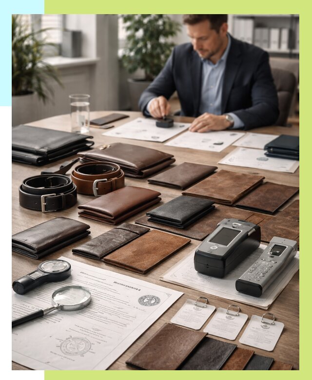 Сертификация кожаных изделий в Каспийске от 12217 р. | Алешин-Ксп