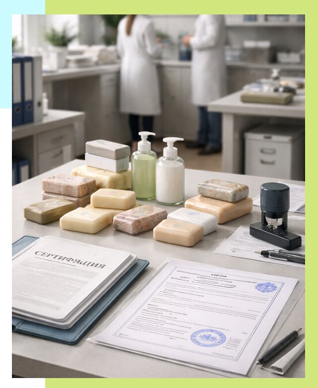 Сертификация мыла и сертификат на мыло в Каспийске от 12217 | Алешин-Ксп