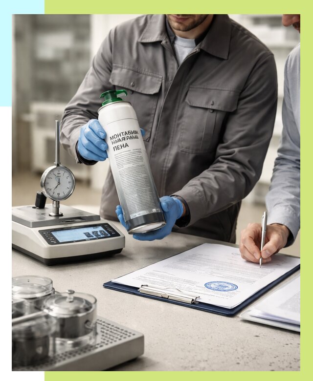 Сертификация монтажной пены в Каспийске от 15272 р. | Алешин-Ксп