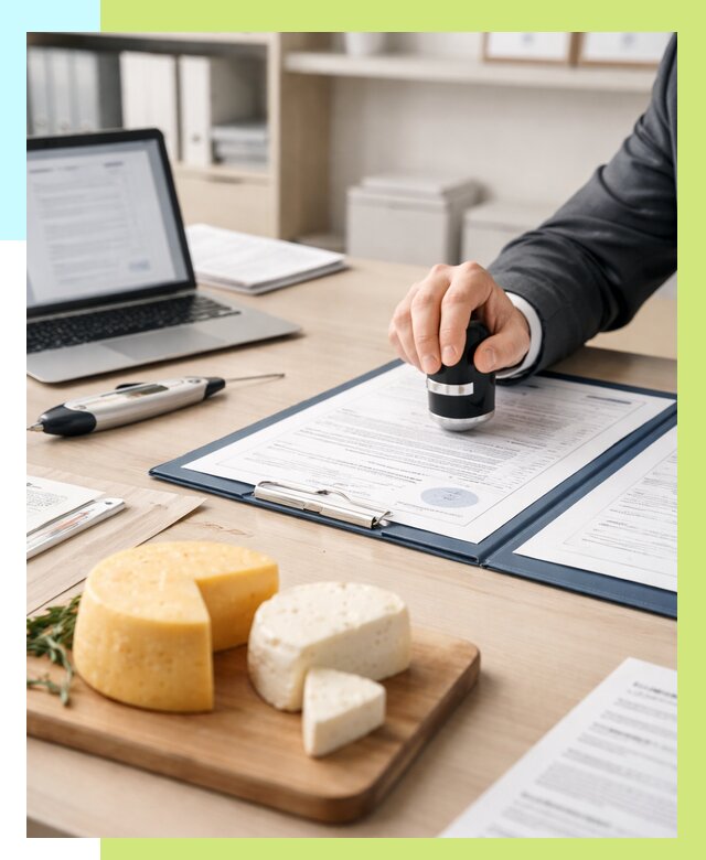 Сертификация сыров в Каспийске от 15272 р | Сертификат на сыр Алешин-Ксп