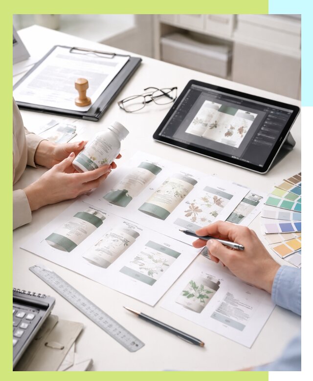 Профессиональная разработка дизайна и текста этикетки продукции в Каспийске