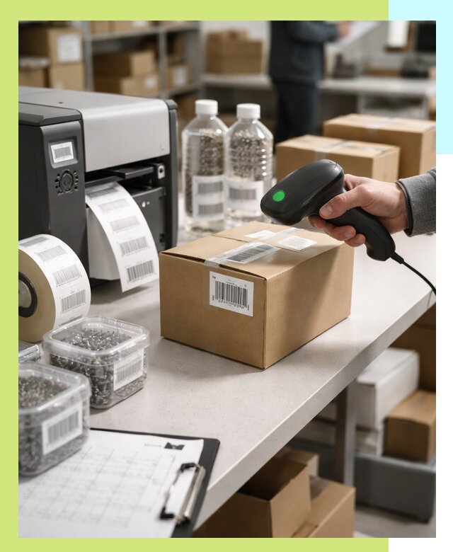 Штрихкодирование продукции и маркировка для продажи в Каспийске